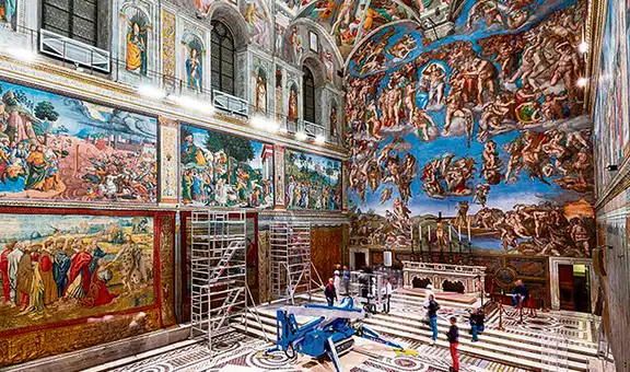 Exhiben diez tapices de Rafael Sanzio en la Capilla Sixtina