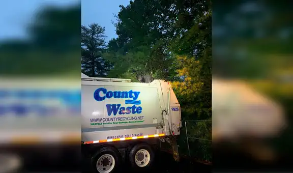Enorme oso sube a camión de basura e intenta buscar un poco de comida [VIDEO]