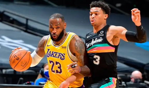 Lakers vencieron 109-103 a Spurs por la NBA temporada 2020-21 