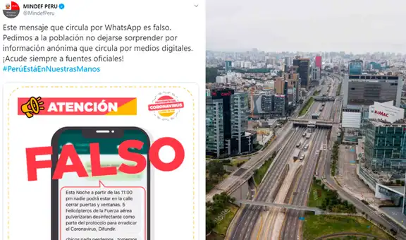 Coronavirus en Perú: mensaje sobre helicópteros de la FAP que desinfectarían calles de Lima es falso