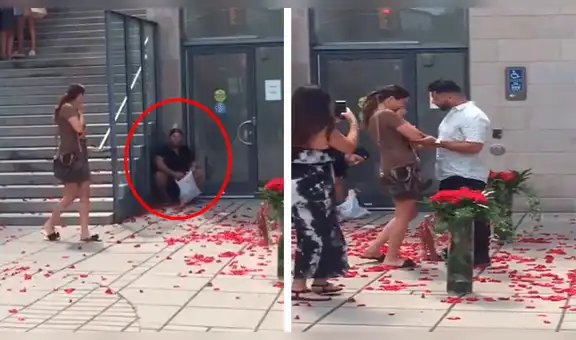 Joven le pide la mano a su novia, sin imaginar que su amigo se robaría el show con insólita actuación [VIDEO]