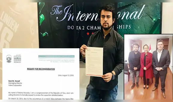 Congresista envió carta a Valve para levantar sanción de jugadores de Dota 2 [VIDEO]