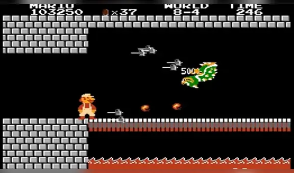 Super Mario Bros: ¿viste lo que pasa si derrotas a ‘Bowser’ usando las bolitas de fuego? [VIDEO]