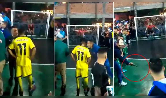 ¡Escalofriante! En Brasil un jugador fue amenazado con una pistola antes de patear decisivo penal [VIDEO]