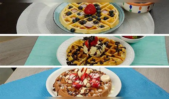 Cómo hacer waffles: vainilla, chocolate y chocochips