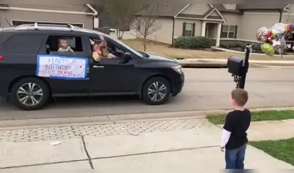 Cancelan su fiesta de cumpleaños por el coronavirus, pero recibe tierna sorpresa de sus amigos [VIDEO]