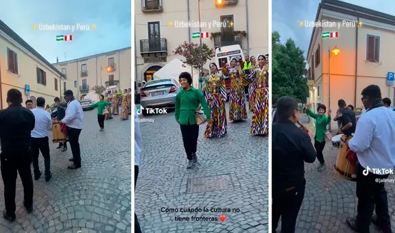 Orquesta peruana toca música de Ayacucho en las calles de Uzbekistán y hace bailar a todos