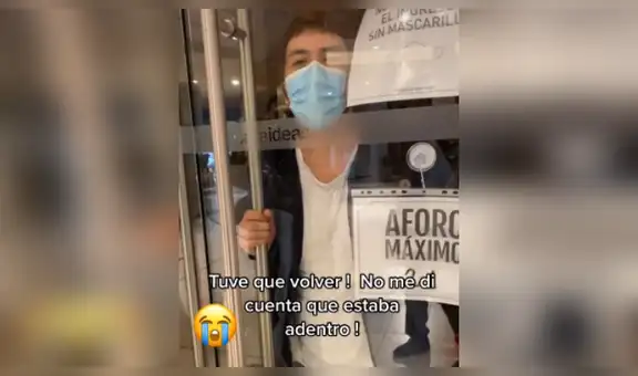 Se queda encerrado en local después de que su jefa cerrara con llave sin darse cuenta que faltaba él [VIDEO]