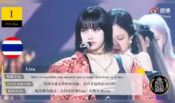 Lisa de BLACKPINK gana el primer lugar en 100 rostros más bellos de Asia 2020