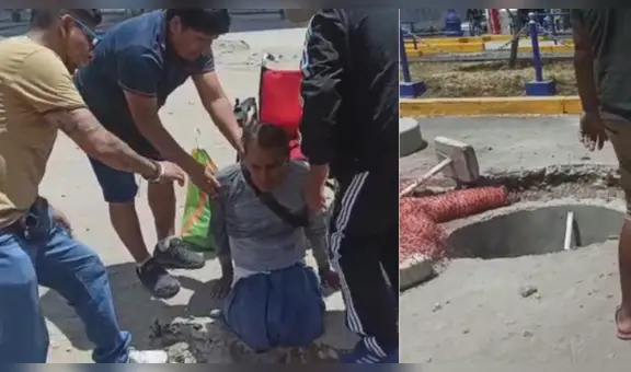 Tacna: ciudadano con discapacidad cayó en buzón de obra abandonada