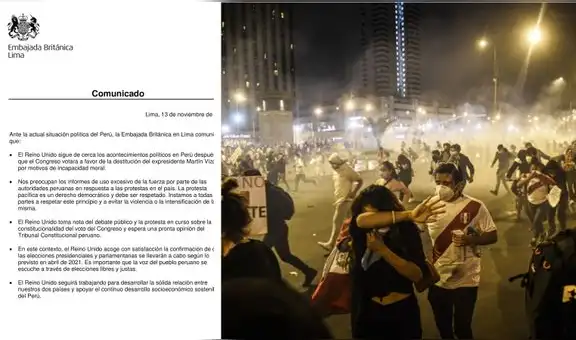 Reino Unido condena represión policial en Perú y aguarda “elecciones libres y justas”