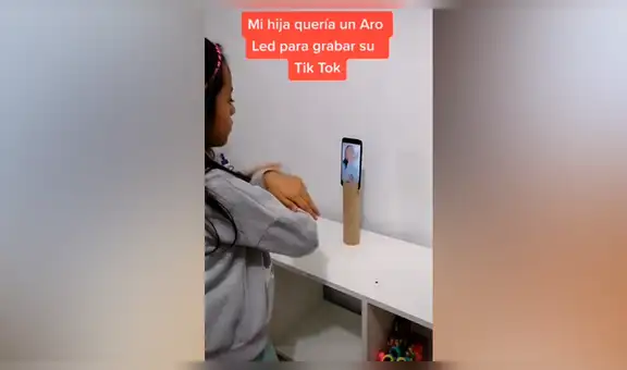 Papá fabrica un ‘aro’ de luz para su hija y el resultado sorprende a usuarios [VIDEO]