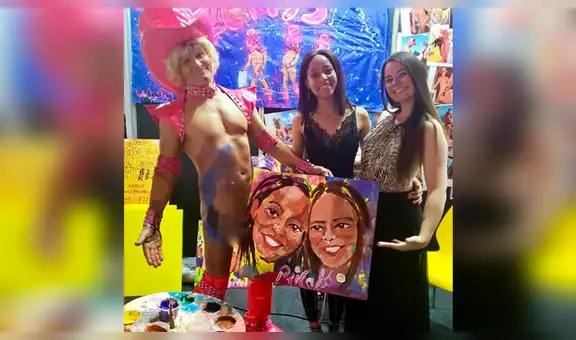 Pinta cuadros con su miembro viril y nalgas: resultado deja sin palabras [VIDEOS]