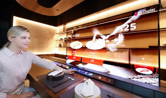 LG revela nuevas pantallas OLED transparentes de 55 pulgadas