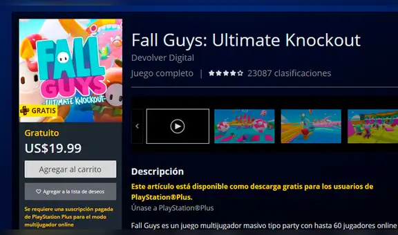 PS4: Fall Guys es el juego más descargado en la historia de PlayStation Plus 