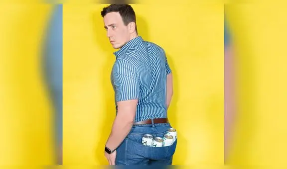 Inventan pantalones ‘multiuso’ con enorme bolsillo trasero que soporta hasta cuatro latas de cerveza [FOTOS]