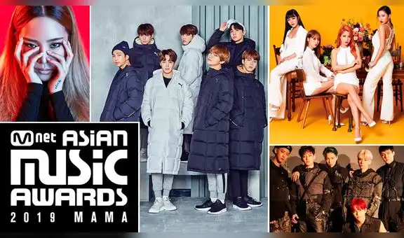 MAMA 2019 EN VIVO: Lista completa de idols y grupos K-pop nominados