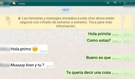 WhatsApp: Intentó insinúarse a su prima y ella respondió esto [FOTOS]