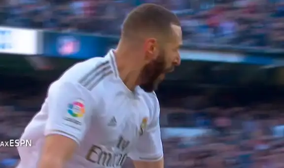 Benzema anotó el 1-0 ante Atlético Madrid tras magistral maniobra de Vinicius Jr. [VIDEO]