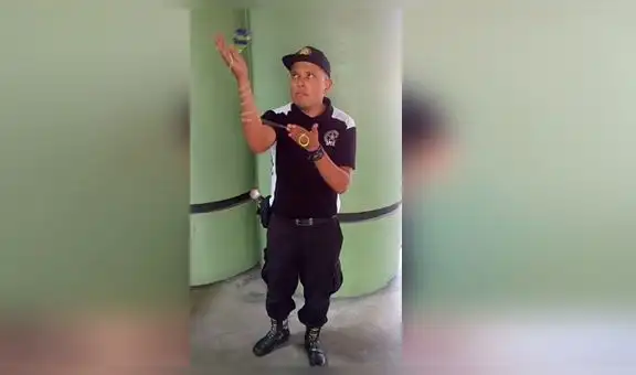 Vigilante causa furor en TikTok por sus increíbles malabares con un trompo [VIDEO] 