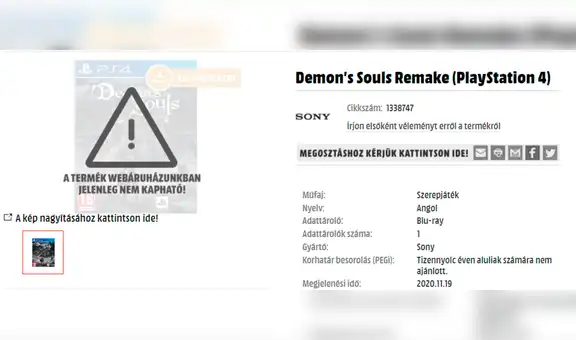 ¿Demon’s Souls Remake en PS4? Tienda asegura que no es un videojuego exclusivo de PS5