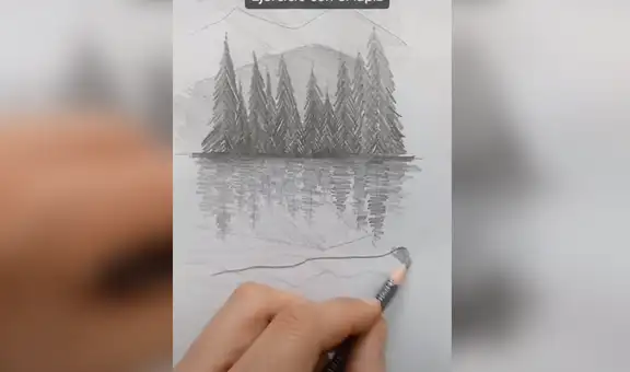 Profesor revela su secreto para dibujar un paisaje como todo un profesional y en pocos minutos [VIDEO]