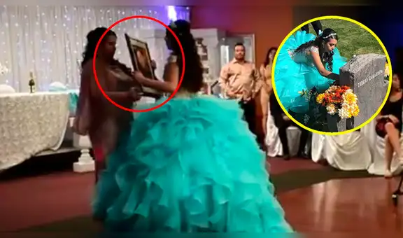 Facebook: quinceañera baila con foto de su padre fallecido [VIDEO]