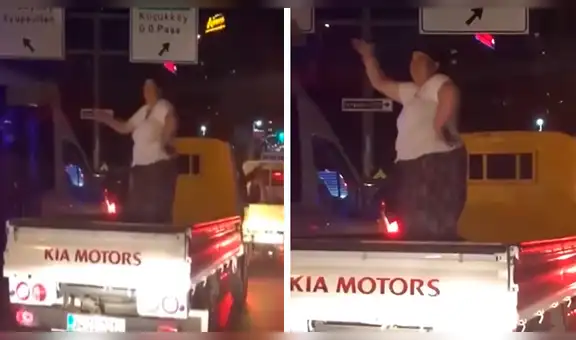 Facebook: señora realiza espectáculo en pleno tráfico, pero sufre terrible accidente [VIDEO] 