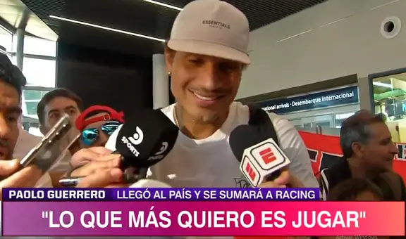Paolo Guerrero y la incómoda pregunta que recibió a su llegada a Argentina para firmar por Racing