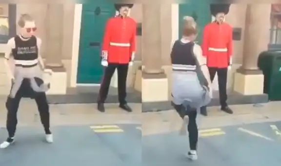 Se pone a bailar frente a guardia real británico, sin imaginar reacción del soldado [VIDEO]