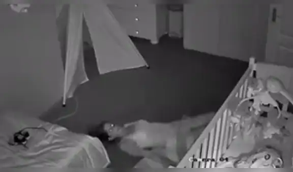 Padre instalar cámara en cuarto de su bebé y descubre una extraña ‘criatura’ que espantaba a su hijo [VIDEO]