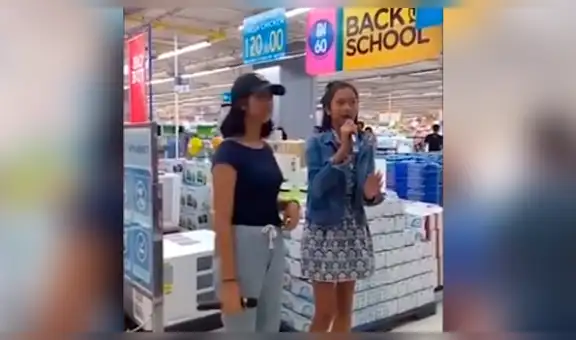 Jóvenes hacen karaoke en supermercado y espectadores quedan encantados con sus voces [VIDEO]