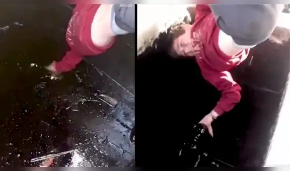 Niño de 10 años arriesga su vida y salva a cachorro que había caído a un pozo de petróleo [VIDEO]