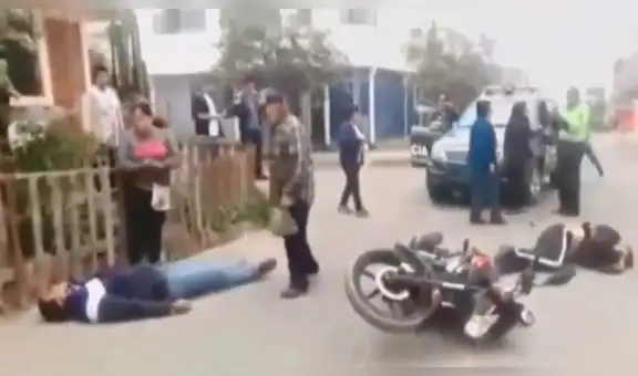 Puente Piedra: extranjeros quedan graves tras impactar su moto contra patrullero [VIDEO]