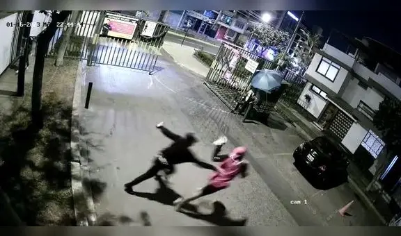 San Luis: cámaras captan instante en que PNP detiene a delincuentes tras asalto