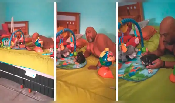 Su padre no quería adoptar un perro bebé y ella lo sorprende en emotiva escena [VIDEO] 