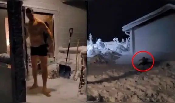 Zlatan Ibrahimovic se lanzó a la nieve en ropa interior: “San Remo aquí estamos”