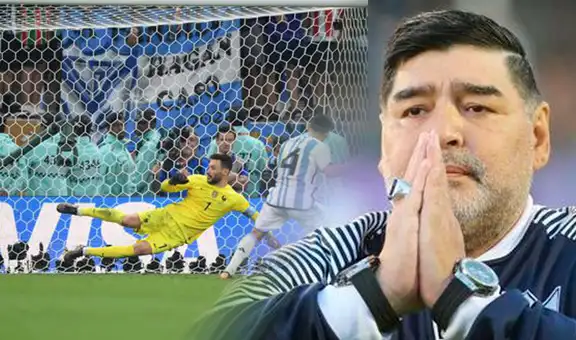 Hijo de Maradona afirma que su papá ‘ayudó’ en la final: “Metió la mano en el penal de Montiel”