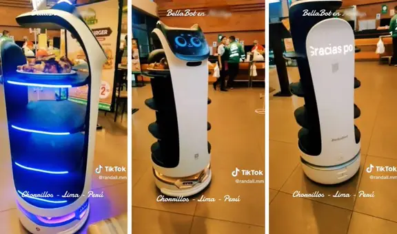 Pollería limeña implementa al robot mesero y los clientes quedan encantados con su atención