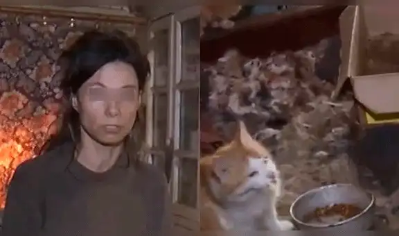 Mujer rusa mantuvo encerrada a su hija por 26 años y solo le daba comida para gatos [FOTOS]