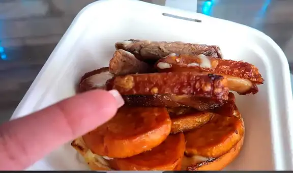 Restaurante peruano vende pan con chicharrón a 30 soles y así luce el costoso platillo [VIDEO]