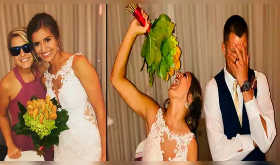 Fanática del pollo frito se casa y su amiga le regala un ‘ramo de nuggets’ [VIDEO]