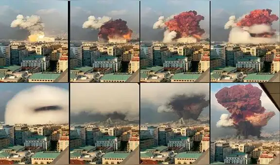 Explican por qué las explosiones en Beirut dejaron un hongo parecido a una bomba nuclear [VIDEO]