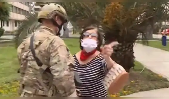 “Soy sobrina de héroes FAP”: mujer se resiste a intervención en Miraflores [VIDEO]