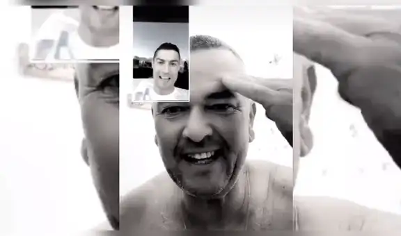 Joven engaña a su padre y le hace creer que tiene videollmada con Cristiano Ronaldo [VIDEO]