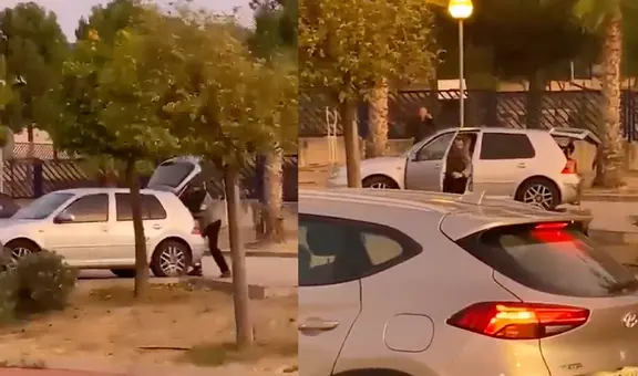 Queda registrado en video el violento secuestro de una mujer en España a plena luz del día