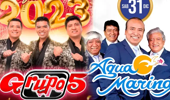 Año Nuevo 2023: Grupo 5, Agua Marina y Armonía 10 anuncian conciertos para este 31: ¿dónde tocarán?