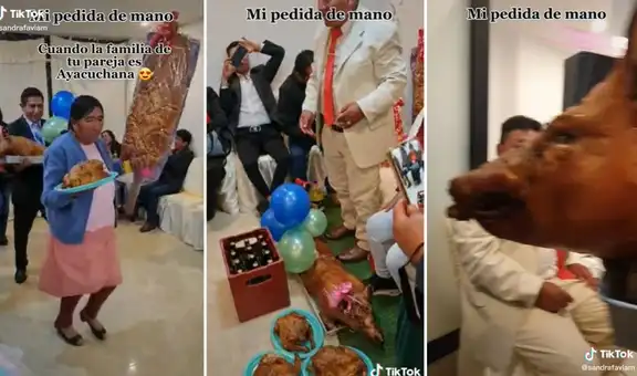 Peruana muestra los lujosos regalos que recibió en su pedida de mano en Ayacucho