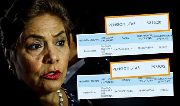 Fujimorista Luz Salgado ahora percibe un pensión de más de cinco mil soles del Congreso