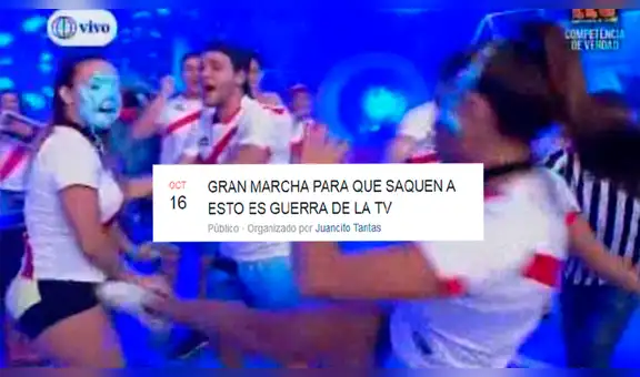 En Facebook, marcha para que cancelen el programa ‘Esto es Guerra’ [VIDEO]   